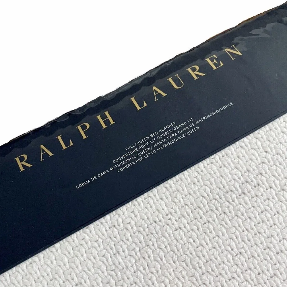 NEW $355 Ralph Lauren Ariel Quilted Coverlet!  Queen  White  Cotton  Intricate